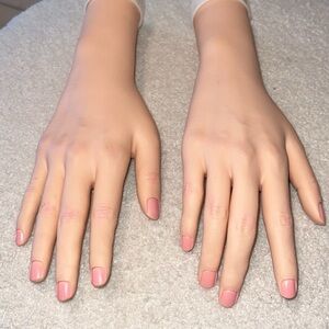 Pair of new realistic hands to practice manicure,
Full set etc.